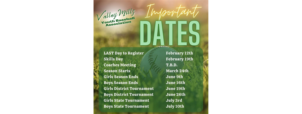2023 IMPORTANT DATES